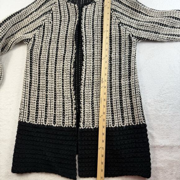 Maison Pholya M Medium Cardigan Sweater Alpaca Wool Blend Open Front Italian - Picture 8 of 10